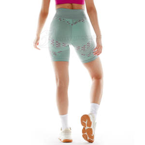 Pantalones cortos de gimnasio elásticos de cintura alta para mujer 2023 Logo elástico Yoga Booty Tie Dye Decor Washed Technics pantalones cortos deportivos al por mayor - Product Image 2