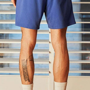 Pantalones cortos de malla de lona de cintura alta para hombre con logotipo personalizado, transpirables, ecológicos, a prueba de viento, poliéster/nailon sólido, venta al por mayor - Product Image 6