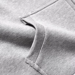 Venta al por mayor personalizado color puro gris Sudadera con capucha estilo casual enmascarado cremallera cárdigan de algodón - Product Image 5