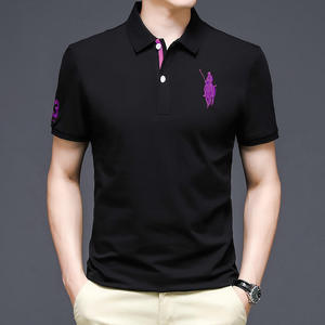100% algodón corto media manga personalizada Polos manga corta Patchwork alta calidad marca Polo camisa hombres ropa - Product Image 5