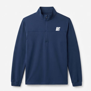 Outdoor <b>Men</b> Quarter Zip Pullover <b>Lightweight</b> Long Sleeve Sports Training <b>Jacket</b> Running Fitness Gym Athletic Performance Top - Product Image 1