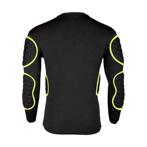 Chemise rembourrée de haute qualité pour hommes, compression protectrice, côtes, entraînement, vêtements de sport, vente en gros - Product Image 3