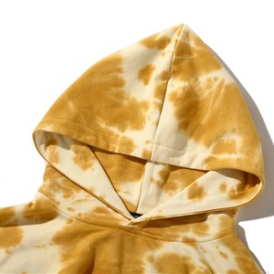 Vente en gros de pulls teintés à logo personnalisé sweats à capuche unisexes 100% coton pour hommes avec motif imprimé teint uni - Product Image 2
