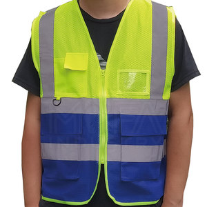 Chalecos DE SEGURIDAD personalizables con equipo de alta visibilidad de rayas reflectantes para trabajos de construcción, tráfico y exteriores - Product Image 1