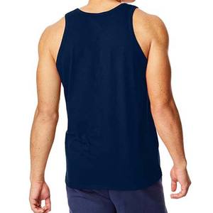 2025 Custom Logo Breathable <b>Muscle</b> Training Gym Tank Top <b>Vest</b> Crew Neck Shirt Workout Men's Polyester Sleeveless Tank Top Men - Product Image 6