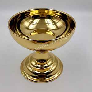 Cuencos redondos de Chocolate de frutas chapados en oro de acero inoxidable pulido de alta calidad, regalo de devolución de boda de lujo, centro de mesa decorativo - Product Image 1