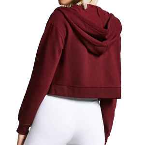 Venta al por mayor de alta calidad personalizado pulóver 100% algodón sudaderas con capucha sudaderas entrenamiento gimnasio mujeres sudaderas con capucha con precio bajo - Product Image 2
