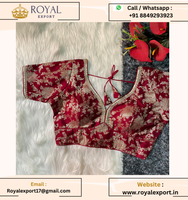 Nouvelle collection de blouses prêtes à porter en soie pure Dola avec travail de séquence et de zari, pour mariage, femmes adultes, Inde et Pakistan, taille 14