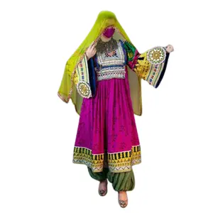 Designer Boutique Stijl Feestkleding Vrouwen Jurken Mooi Design Handgeborduurde Afghan Kuchi Tribal Kleding Sets Voor Dames