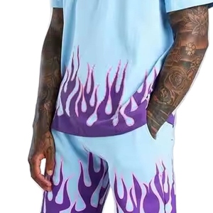 Vêtements pour hommes de haute qualité 100% coton été t-shirt et short ensemble décontracté imprimé ensemble OEM Logo personnalisé en gros respirant - Product Image 5