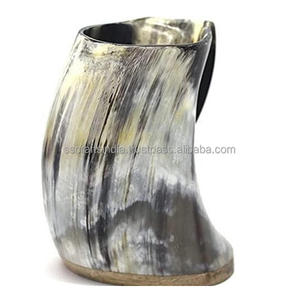 Jarra de cuerno rústico, taza vikinga hecha a mano, vajilla ecológica para cerveza Ale Mead, Bar tradicional para el hogar - Product Image 2