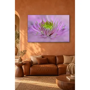 Impression sur toile macro photo de chrysanthème violet clair Fida - Product Image 3