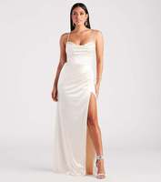 Robe de soirée formelle personnalisée pour femme en satin, à lacets, asymétrique, dos nu, coupe ajustée, pour l'été, grande taille