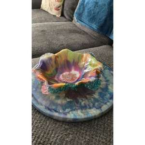 Durable handmade resin <b>bowl</b> for kitchen serving salad snacks <b>desserts</b> suitable for modern minimalist home decor - Product Image 4