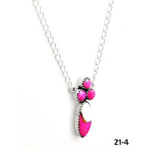 Collier en argent sterling et Mohave style Southwest, motif floral, en forme de barbe à papa, cadeau pour toutes les occasions, fabriqué en alliage de zinc durable - Product Image 3