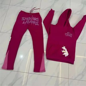 Heavy <b>Weight</b> Customized Boxy-fit Fleece 100% Cotton Heavyweight <b>Blank</b> Tracksuits 500gsm Unisex 2025 - Product Image 1