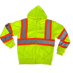 Chaqueta de Invierno de Seguridad Reflectante de Alta Visibilidad, de Poliéster de Primera Calidad, con Capucha Oculta, Acolchada e Impermeable - Product Image 2