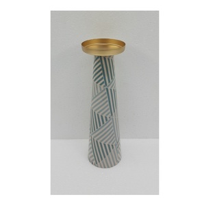 Conception unique dernier luxe de haute qualité en métal bougeoir décalcomanie émail fini pour la décoration intérieure dessus de table décoratif - Product Image 2