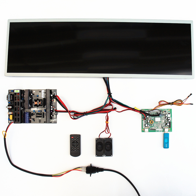 High Brightness 37 Inch AUO Stretched Display P370IVC01.1 Bar LCD Digital Signage