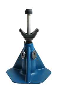 Soporte de pezuña de servicio pesado para caballos Gato herrador ajustable con cuna y poste para trabajos de corte y limpieza de herraduras - Product Image 3