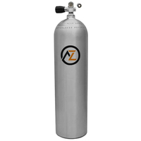 Bouteille de plongée 11,1 L 13,6 kg en aluminium, réservoir de plongée sous-marine 80 pieds cubes, valve DIN haute pression 232 bars, certifiée CE/DOT, durée de vie 15 ans