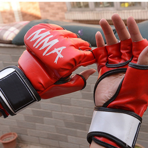 ถุงมือต่อยมวยแบบปรับได้ MMA ครึ่งรูปถุงมือสำหรับผู้ใหญ่แบบกันน้ำกันกระแทก - Product Image 3