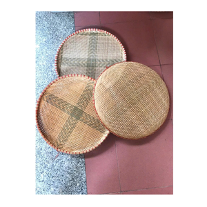 Panier de cuisine en bambou, plateau en bambou, couvercle alimentaire en bambou, fait main au Vietnam - Product Image 2