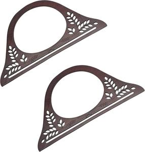Luxury Bamboo Half <b>Ring</b> Handle Bag Accessory Small <b>Wood</b> Handbag Part <b>for</b> Shoulder Bag Use - Product Image 4