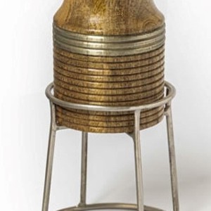 Quemador de Incienso Moderno de Madera y Metal, Soporte de Metal Plateado, Porta Incienso Cilíndrico de Oud, Mabkhara Nórdica de Lujo para Decoración del Hogar y Oficina - Product Image 5