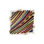 <b>Burgundy</b> Silk Geometric Pattern Square <b>Scarf</b> - Product Image 3