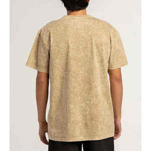Camiseta Vintage Extra Grande de Alta Calidad, Tejida en Spandex/Poliéster, Lavada al Ácido, para Hombre, Secado Rápido, Personalizable, Lisa, con Estampado de Piedra - Product Image 2