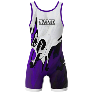 Maillot de lutte personnalisé pour hommes, logo extensible sur le devant, spandex/polyester, été - Product Image 2