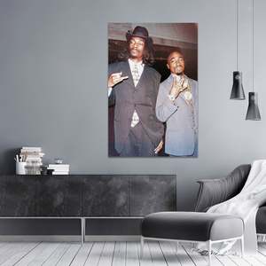 Póster en Lienzo de Snoop Dogg y Tupac con Marco Negro, Decoración de Pared - Product Image 2