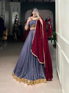 คอลเลกชันพรีเมี่ยมใหม่เรยอนบริสุทธิ์ที่มี gotta patti และกระจก gamthi ทำงาน navratri lehenga choli - Product Image 4