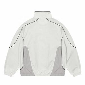 Personalizado Zip up Stand Collar Vintage Deportes Chaquetas de fútbol Hombres Soft Shell Ligero Nylon Track Jacket Windbreaker - Product Image 4