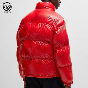 OEM de alta calidad de invierno de encargo del logotipo de gran tamaño Zip up Hombres Fleece Sherpa Reversible Puffer Jacket - Product Image 5