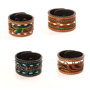 Desert Dreamer Cowgirl Rawhide Bracelet tricoté à la main Western Fashion Wrap Bracelet pour les fêtes et les vacances - Product Image 5