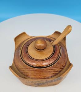 Olla de azúcar de madera de la mejor calidad, accesorios de cocina, olla de Acacia de lujo, precio al por mayor - Product Image 4