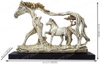 Statue de cheval nautique sculptée sur mesure grandeur nature en laiton poli avec impression UV, décoration de table, prix de gros Europe, Inde