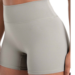 กางเกงขาสั้นเอวสูงสำหรับผู้หญิงกางเกงยิมยกก้นระบายอากาศและไร้รอยต่อสำหรับออกกำลังกายวิ่งโยคะกำหนดโลโก้ได้เอง & สไตล์ใหม่ - Product Image 4