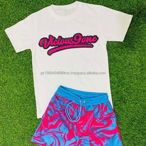 Fabricant OEM Nouveautés Printemps Ensemble chemise et short en coton biologique respirant imprimé à manches courtes Ensembles décontractés pour hommes - Product Image 2