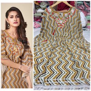 เดรสคาฟตันสำหรับผู้หญิงชุดเดรสผ้าฝ้ายแท้สำหรับผู้ใหญ่อิสลามมุสลิมแบบลำลองปักและพิมพ์ลายฟรีไซส์ - Product Image 6