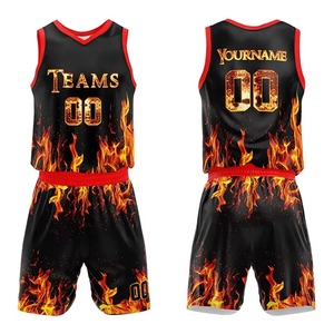 Nouvel uniforme de basket-ball personnalisé respirant imprimé par sublimation, vêtements de sport d'équipe, uniforme de basket-ball réversible pour adultes - Product Image 1