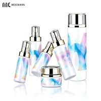 Ensemble d'emballages de luxe en verre électroplaqué de haute technologie pour soins de la peau, 50g, 100ml, 120ml, 150ml, pour marques cosmétiques