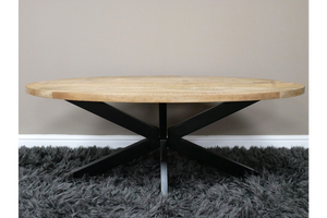 Café ondulé de nouveau style Table basse en bois massif Meubles de salon de luxe Meilleur ensemble de chambre à coucher Table basse de cuisine - Product Image 5