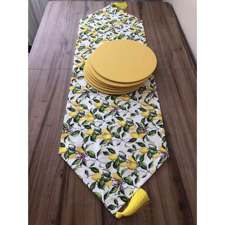 LEMON PATTERNED RUNNER & CUPBOARD