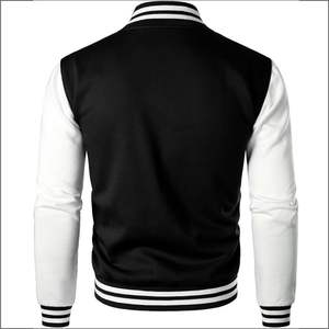 Chaqueta universitaria personalizable OEM para hombre, nuevo diseño de moda con chaqueta de béisbol universitaria bordada de estilo suelto para hombre - Product Image 3