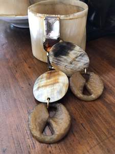 PERLES nouveauté Buffalo corne de boeuf collier poli Style Animal os bijoux Design naturel perles femmes filles mariage - Product Image 6