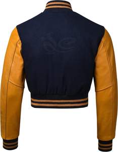 Chaqueta Varsity Personalizada de Alta Calidad para Mujer, Cortavientos, Transpirable, a la Moda, con Forro de Lana Tejida y Bordado - Product Image 3