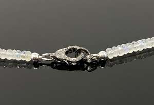 <b>Rainbow</b> Moonstone Beads Necklace Natural Moonstone Gemstone Faceted Rondelle Beads Necklace Wholesale Factory Price Necklace - Product Image 6